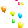 bonne fete pixel Balloons